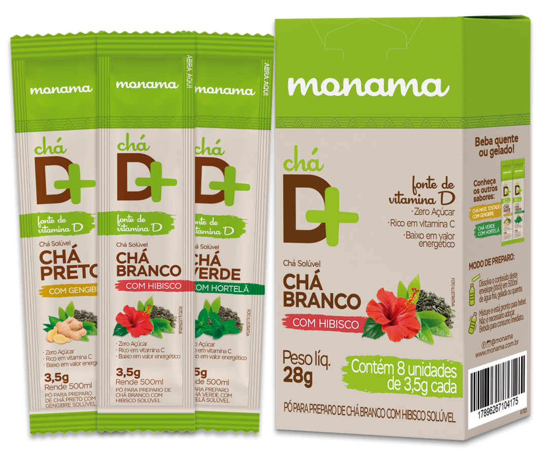 Monama lança Chá Solúvel sendo fonte de Vitamina D